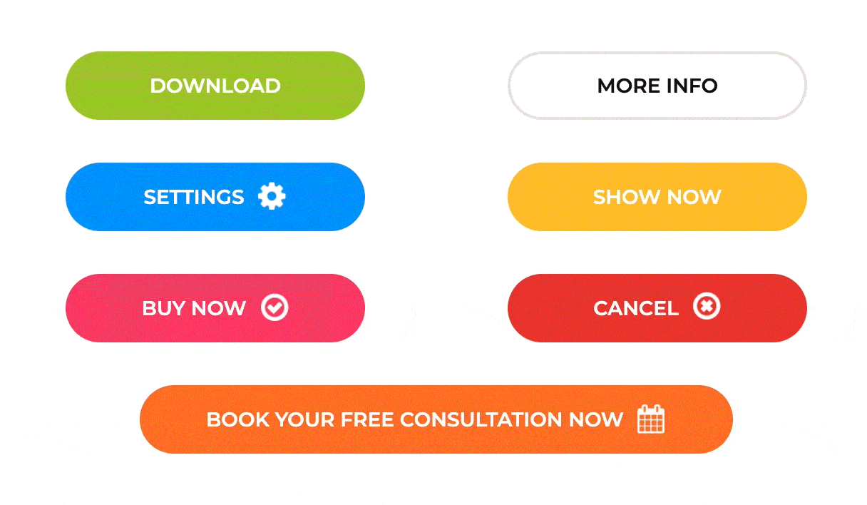 Example website button animation