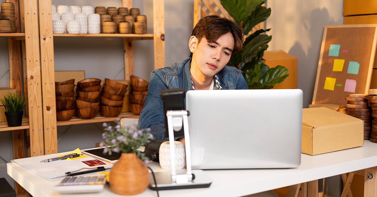 Business owner doing a content audit