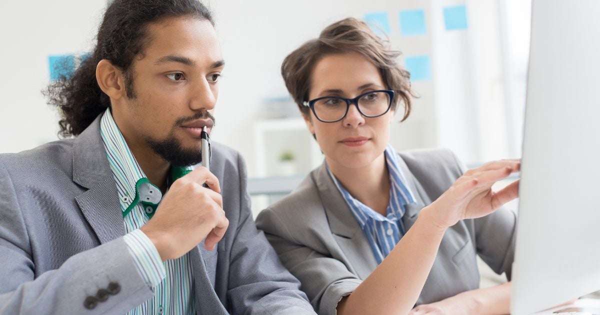 Business team working on digital continuity plan