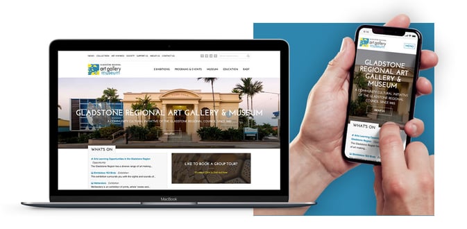 Responsive website example of laptop and phone with same website