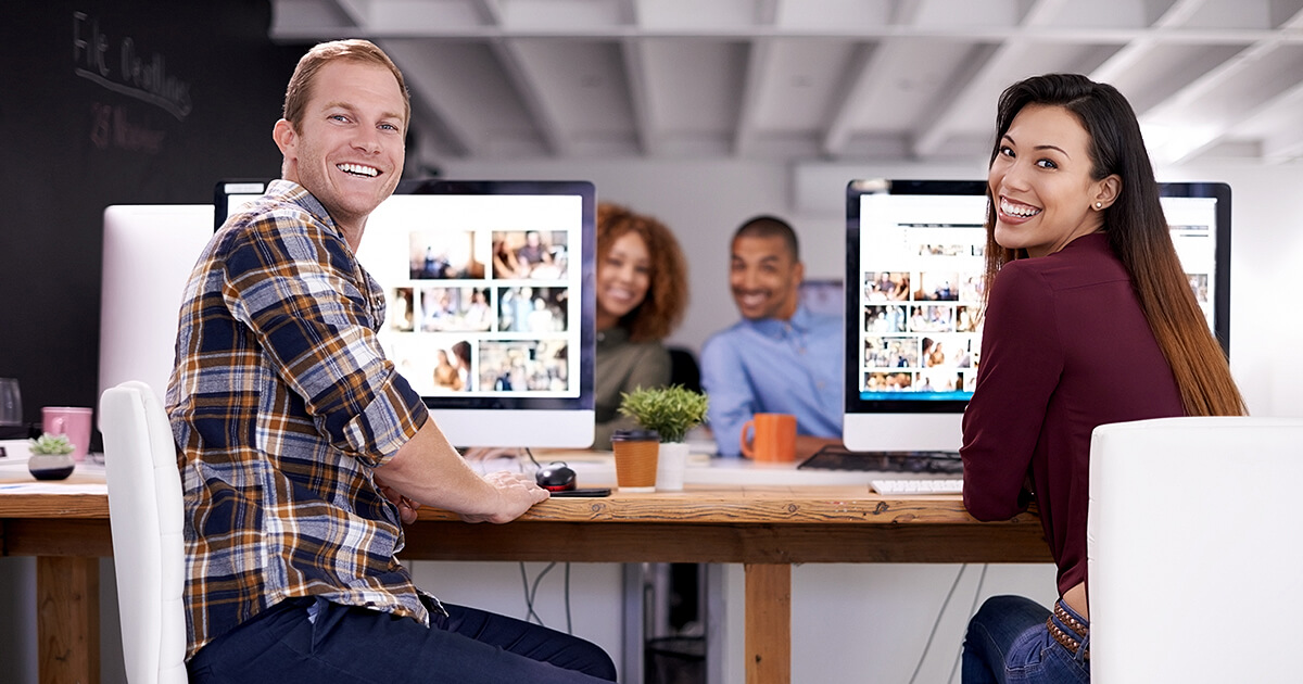 Web designers creating websites