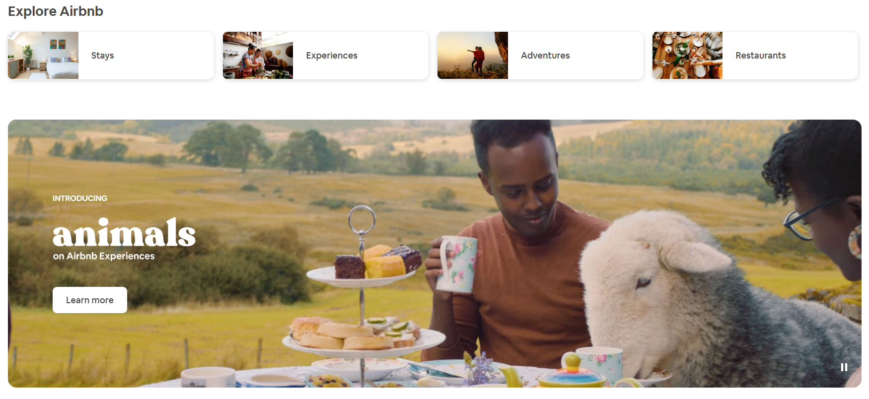 airbnb website design inspiration - Itag Media