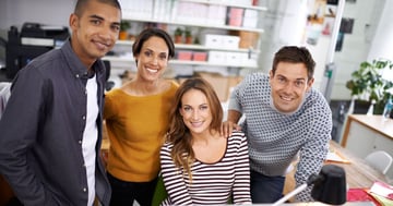 Business team preparing a digital continuity plan at computer