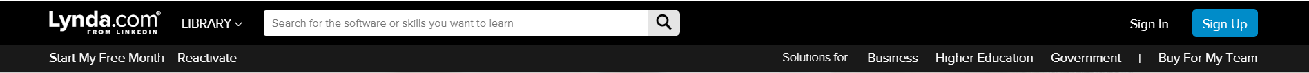 lynda navigation bar - Itag Media blog