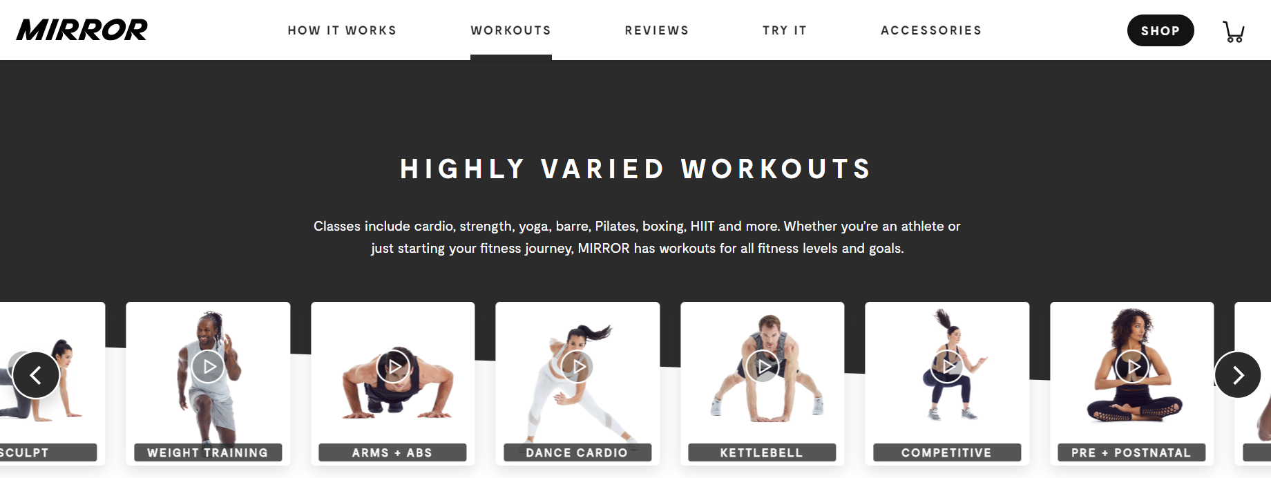 mirror website design inspiration - itag media