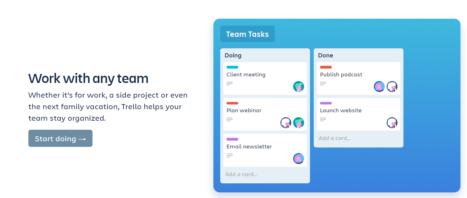 trello website design inspiration - itag media