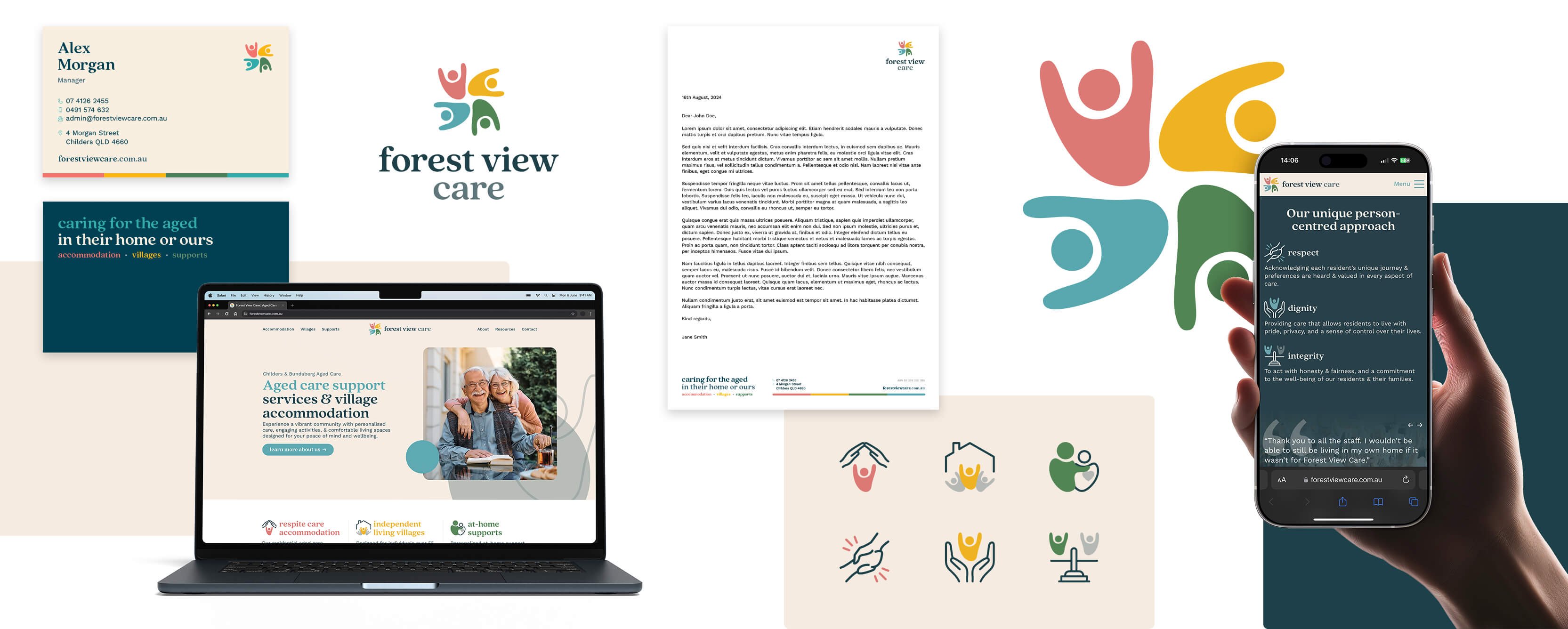 Forest View Care design collage