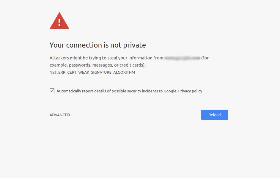 Connection is not private page