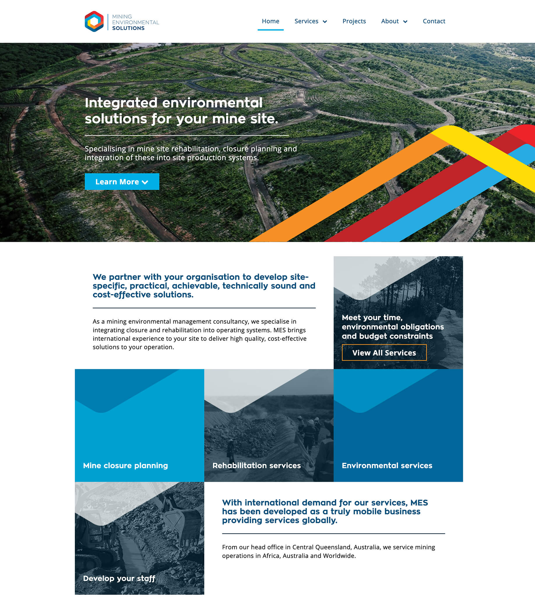 Mining Environmental Solutions website preview